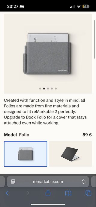 Custodia reMarkable 2 Grigia In ottimi condizioni