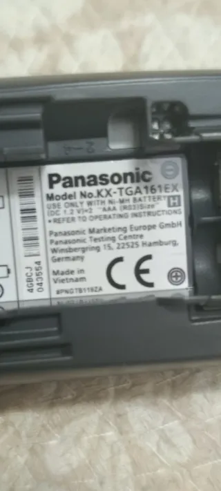 Telefono Panasonic Nero mod.KX TGA 161EX