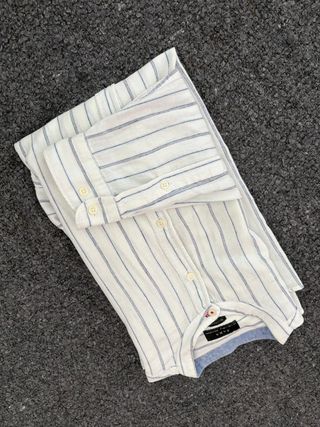 Camisa ZARA rayas azul y blanca