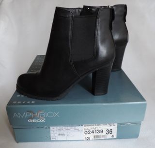 Botines Geox Amphibiox Piel Tacón 8cm Talla 36