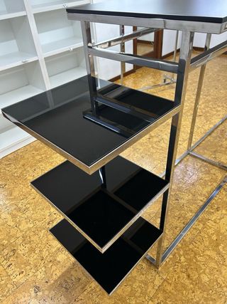 Perchero de cristal y metal