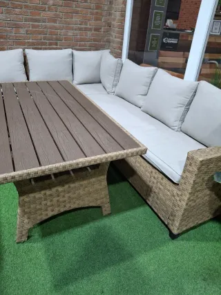 Conjunto Ratan terraza jardín LIQUIDACION