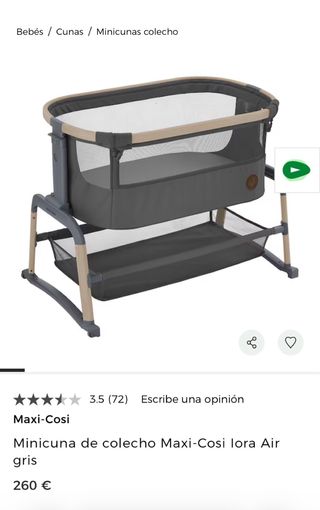 Minicuna colecho Maxi-Cosi Lora Air gris