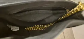 Bolso negro bordado flores