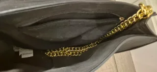 Bolso negro bordado flores