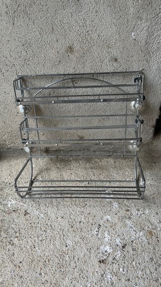 Portarrollos de metal plateado