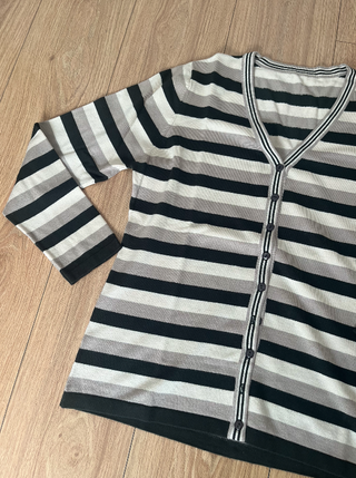 chaqueta jersey cardigan rebeca de punto de rayas