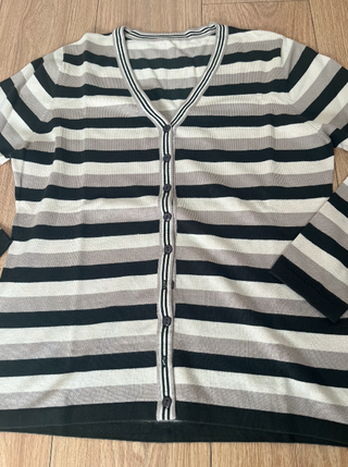 chaqueta jersey cardigan rebeca de punto de rayas