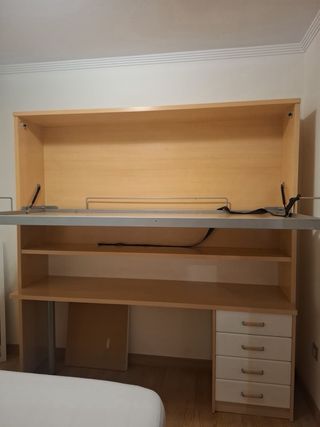 Litera con Escritorio Madera y Metal