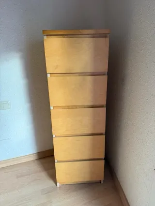 Cajonera MALM 5 cajones roble