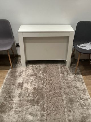 Mesa de comedor extensible blanca