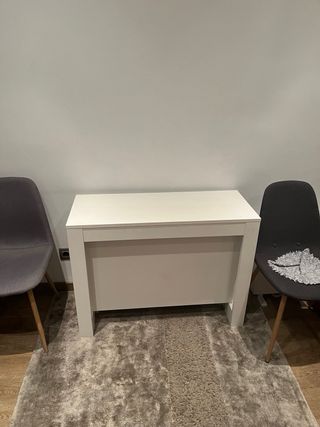 Mesa de comedor extensible blanca