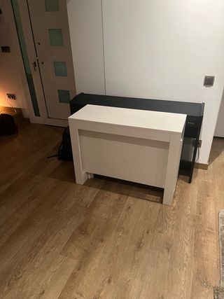 Mesa de comedor extensible blanca