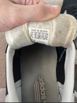 Adidas Gazelle Talla 38 Negro Blanco