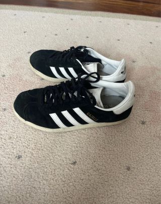 Adidas Gazelle Talla 38 Negro Blanco