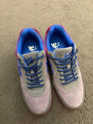 BAPE Tenis Hombre Originales Gris Púrpura