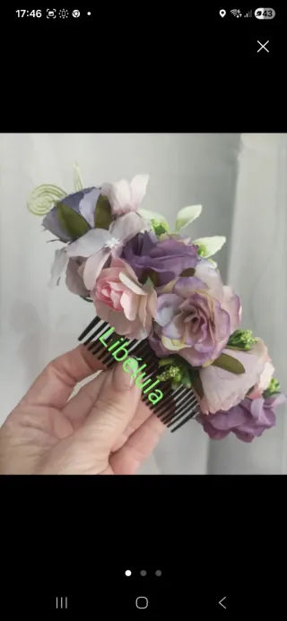 Peineta Huertana Flores