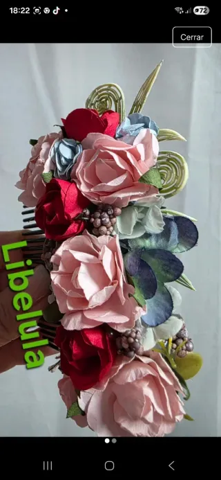 Peineta Huertana Flores