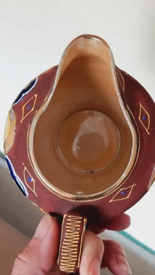 Tetera y lechera antigua Japón + 2 platillos