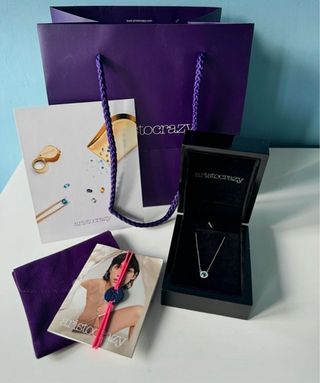 Colgante Aristocrazy Topacio Azul Plata