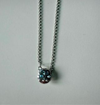 Colgante Aristocrazy Topacio Azul Plata