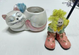 Portapenne clown e gatto