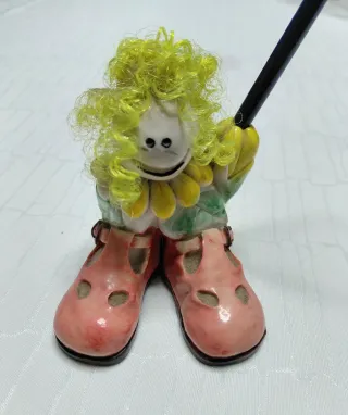 Portapenne clown e gatto