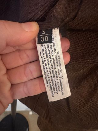 Chaqueta cazadora de cuero marrón S Massimo Dutti