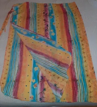 Pareo Multicolor Rayas Flores