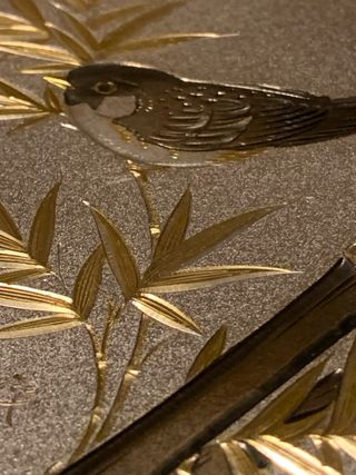 Piatto decorativo oro e argento