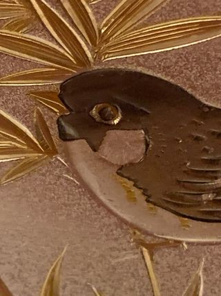 Piatto decorativo oro e argento