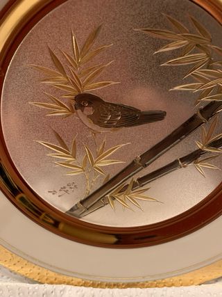 Piatto decorativo oro e argento