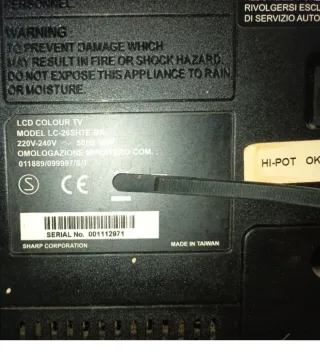 Sharp TV/Monitor LCD 26" Negro