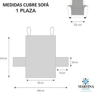 Funda Cubre Sofá Martina Home 1 Plaza