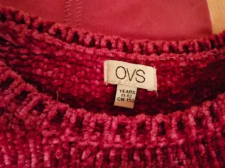 Felpa rossa bambina anni 11/12 altezza 152