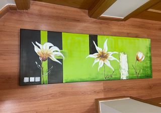 Cuadro Flores Abstractas Lienzo Grande