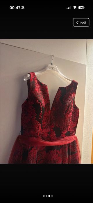 Abito da cerimonia rosso e nero taglia L 44 italia