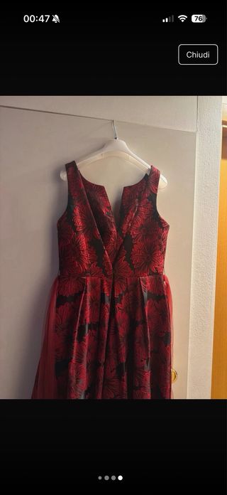 Abito da cerimonia rosso e nero taglia L 44 italia