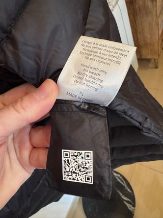 Abrigo parka forro de plumas Jott negro S