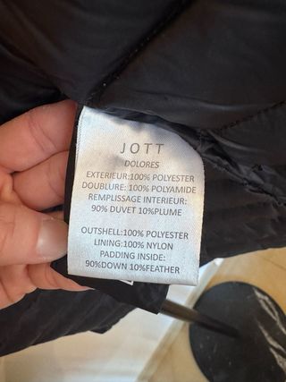 Abrigo parka forro de plumas Jott negro S