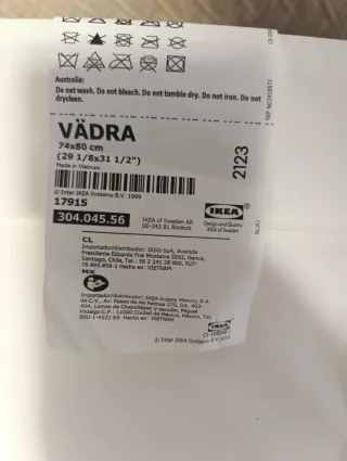 Cojín cambiador Ikea blanco 74*80cm