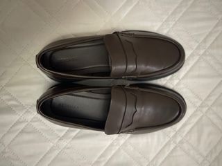 Loafers castanhos sola antiderrapante