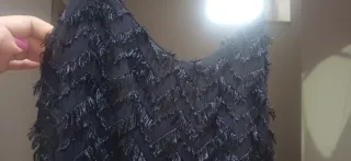 Abito nero con frange