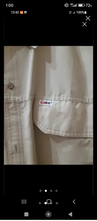 Camisa Diesel M Manga Corta Beige