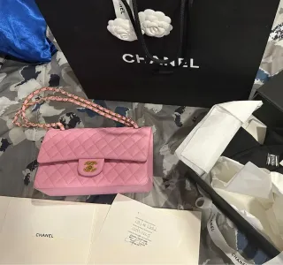 Bolsa Chanel Classic Flap Rosa
