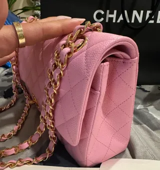 Bolsa Chanel Classic Flap Rosa