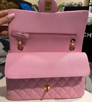 Bolsa Chanel Classic Flap Rosa