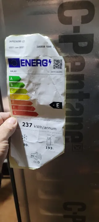 Nevera Balay Plata - Como Nueva