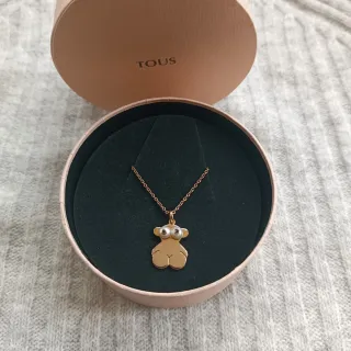 Colgante y cadena Tous oso perlas en plata