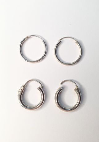 Aros Plata Ley 4 Diseños Pequeños